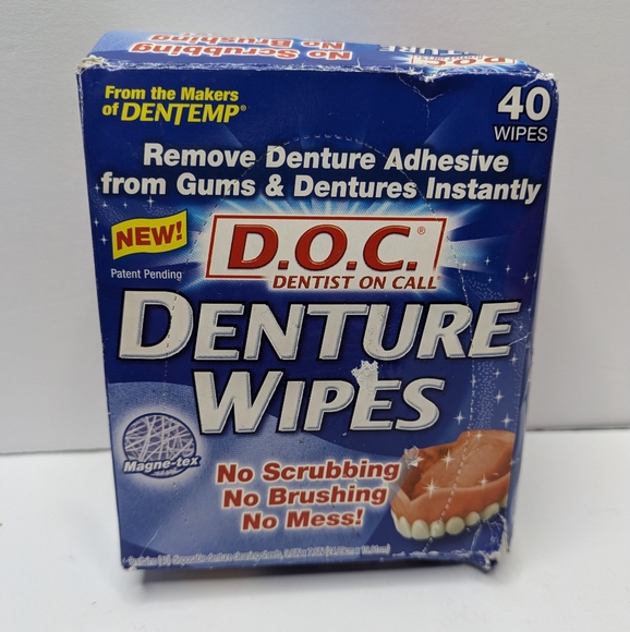 Dentist On Call Denture Wipes D.O.C. NEW  Discontinued 40 Count - Picture 1 of 5